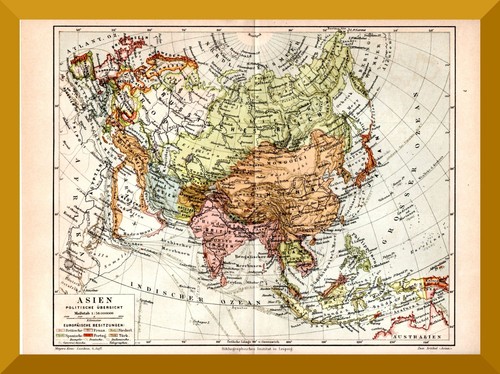 Asia due carte - carte, storiche
