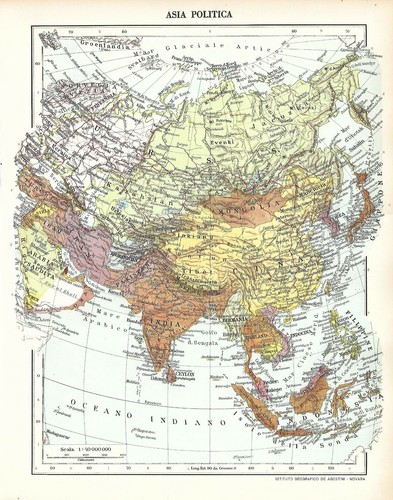 Carta geografica asia - geografica,