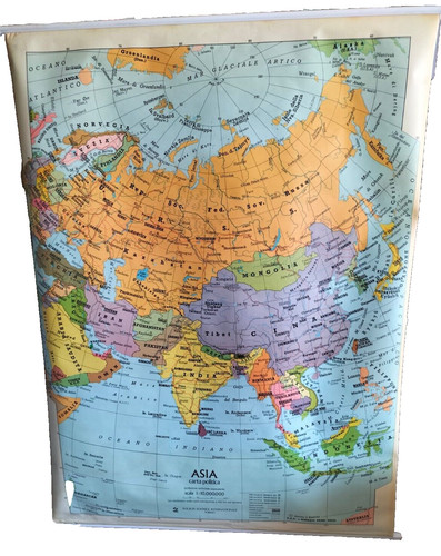 Asia politica fisica - fisica, carta