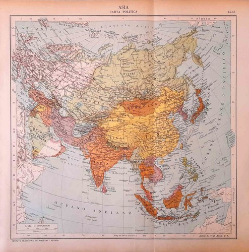 Asia carta politica - carta,