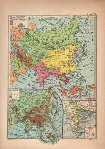 Carta geografica asia - geografica,