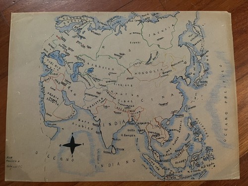 Mappa cartina asia politica - asia,