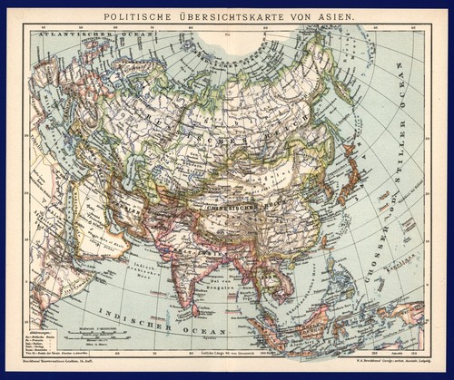 Mappa anno 1901 asia - 1901,