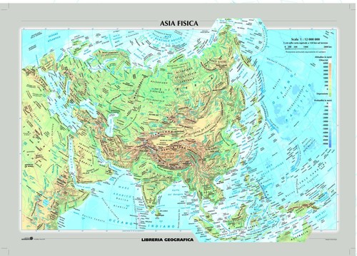 Asia fisica politica carta - fisica,